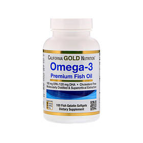 Омега-3 риб'ячий жир, California Gold Nutrition Оmega-3  (100softgels)