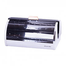 Хлібниця (нержавійка) велика 39х25.5х19 Kamille KM-1114, фото 5