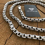 Срібний ланцюжок Квадратний Бельцер, фото 4