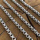 Срібний ланцюжок Квадратний Бельцер, фото 7