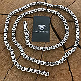 Срібний ланцюжок Квадратний Бельцер, фото 5