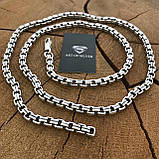 Срібний ланцюжок Квадратний Бельцер, фото 2