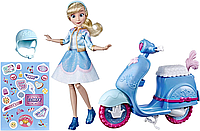 Модная Кукла Золушка 28 см на скутере Princess Comfy Squad Cinderella's Hasbro E8937