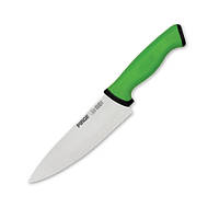 Нож поварской Pirge Duo зеленый 19х5 см, Кухонный нож из стали, Поварской нож для кухни 19 см нержавейки