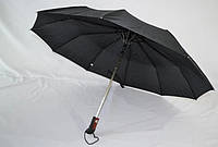 Зонт полуавтомат Bellissimo мужской Черный прямая ручка