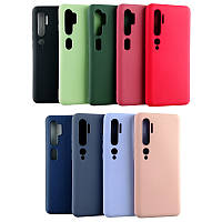 Чохол Silicone Case Full для Xiaomi Mi Note 10 з мікрофіброю (Різні кольори)