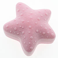 Футляр Звёздочка морская розовый бархат для ювелирных изделий под кольцо или украшения размер 5Х4 см