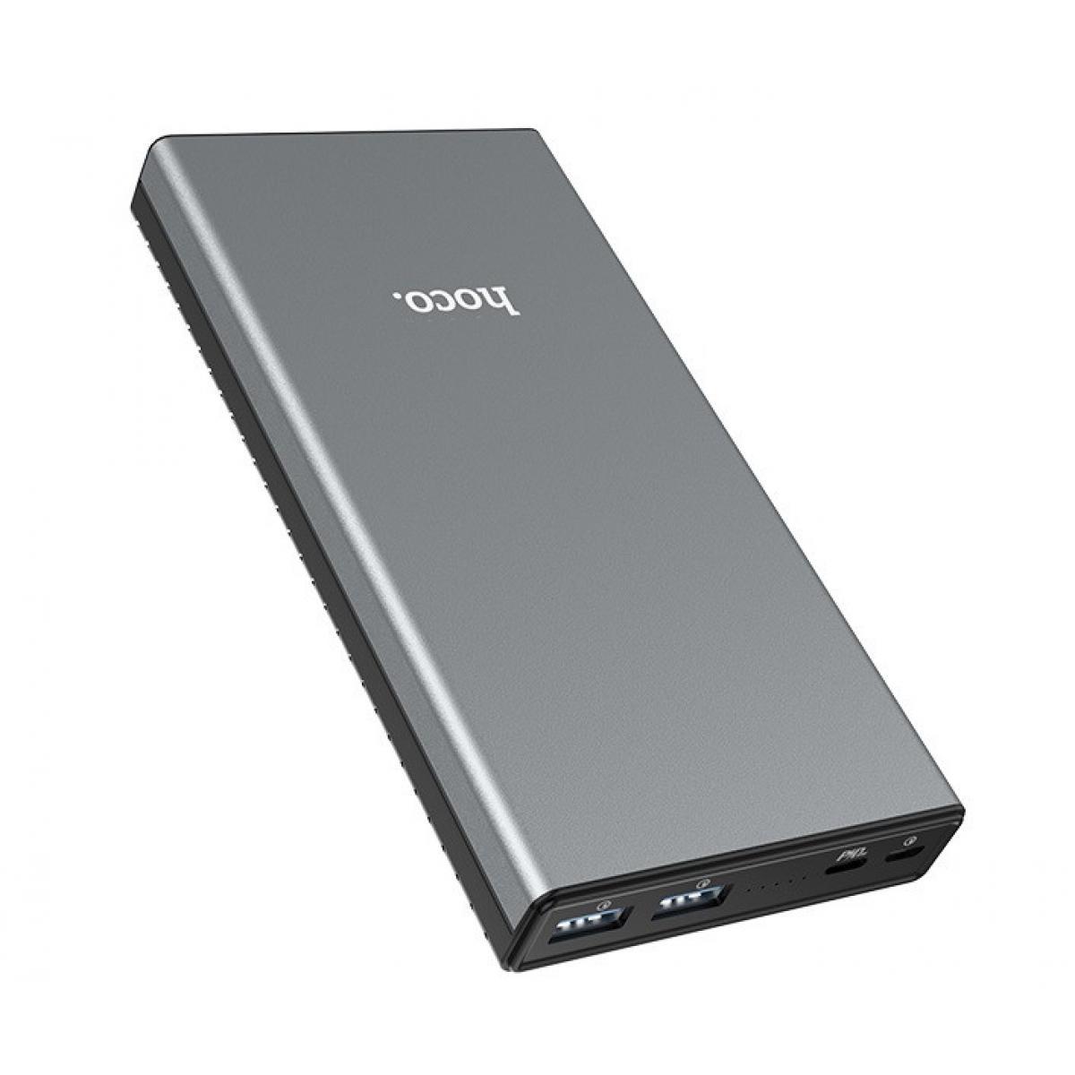 УМБ портативний зарядний Power Bank HOCO Magic Stone PD B39 30000 mAh, 2USB, Type-C, 3A, сіре