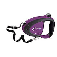 Поводир - рулетка для собак з стрічкою Ferplast Flippy Tech Tape (Ферпласт Фліппі Тек Тейп) 14 x 3.5 x h 11 см - M, Фіолетовий