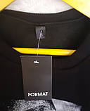 Світшот светр чорний утеплений на флісі з принтом малюнком дівчина череп 44 46 48, фото 4