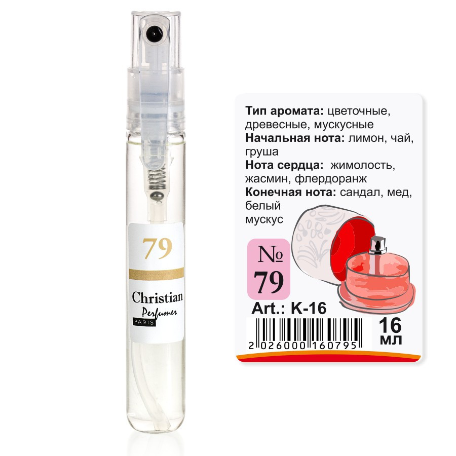 Парфумована вода міні-флакон 16 ml Christian for women K-16 № 079