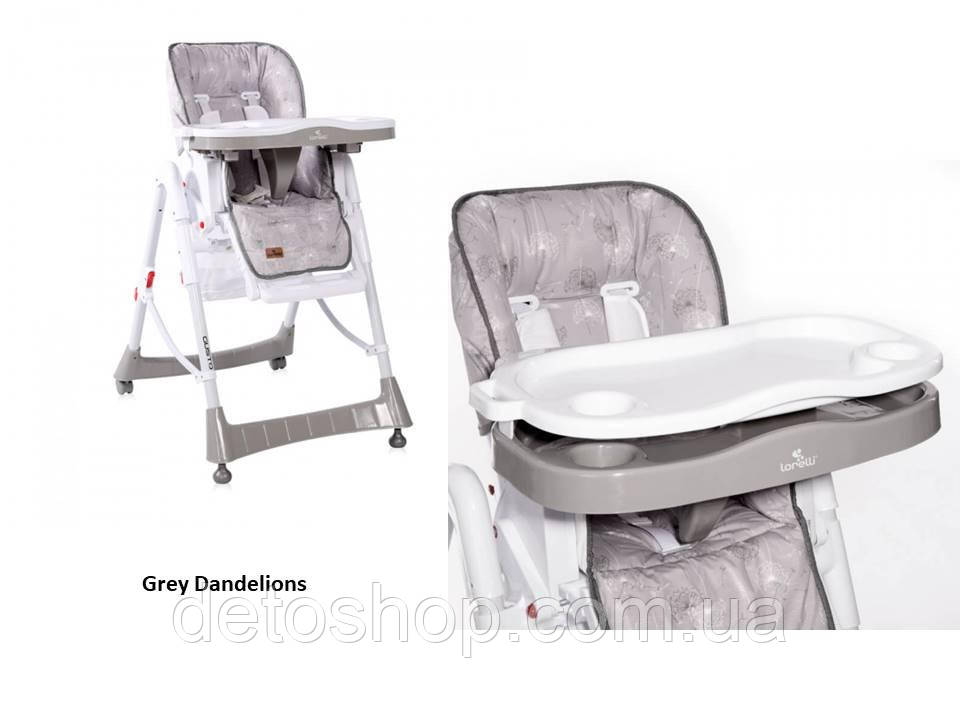 Стільчик для годування Lorelli Gusto grey dandelions
