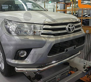 Кенгурник одинарний вус на Toyota Hilux (c 2015---) Тойота Хайлюкс