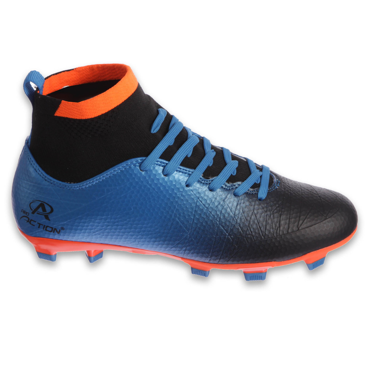 Бутси футбольні з носком Pro Action PRO-1000-25 розмір 43 Blue-Black-Orange, фото 1