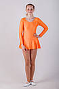 Купальник з спідницею довгий рукав,помаранчевий біфлекс, фото 3