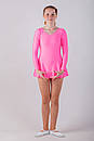 Купальник з спідницею довгий рукав,рожевий біфлекс, фото 4