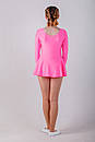 Купальник з спідницею довгий рукав,рожевий біфлекс, фото 6