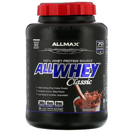 Сироватковий протеїн AllMAX Nutrition AllWhey Classic 2200 г (різні смаки), фото 4