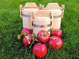 Діжка з липи для меду та солінь, діжка липова, обручі-нержавіюча сталь 1 літр