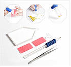 Алмазна вишивка, осінна закоханість 30х40 см, квадратні стрази, повна викладка, фото 2