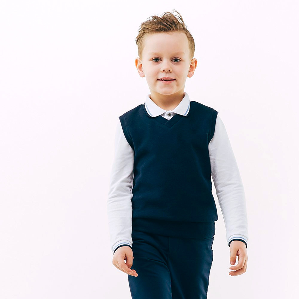 Школьный Жилет для Мальчика - Темно-синий 116422, Smil 116 (6 Лет) Р ...