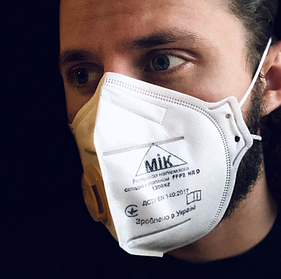 Маска респіратор FFP2 NR D MIK з клапаном, оригінал — захисна фільтрувальна напівмаска складана МІК ффп 2