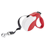 Поводир - рулетка для собак з стрічкою Ferplast Amigo Tape (Ферпласт Аміго Тейп) 14 х 3.6 x h 12 см - S, Червоний