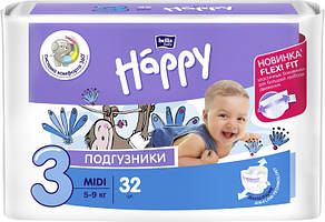 Підгузки дитячі Bella Baby Happy Midi 5-9 кг 32 шт (5900516600778)