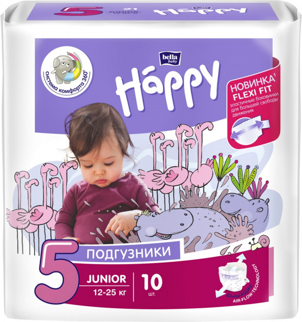 Підгузники дитячі Bella Baby Happy Junior 12-25 кг 10 шт (5900516600389)