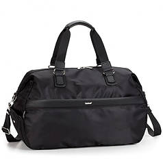 Сумка спортивна дорожня багажна чорна чоловіча тканинна плечовий ремінь для взуття Dolly 941