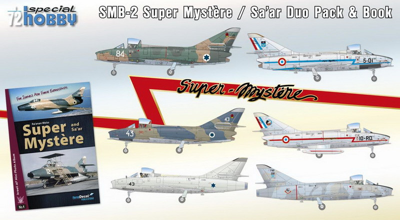 Пластикова модель 1/72 Special hobby 72417 Французький літак SMB-2 Super Mystere Duo Pack & Book
