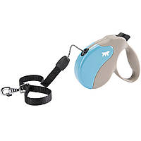 Поводок - рулетка для собак со шнуром Ferplast Amigo Cord (Ферпласт Амиго Корд) 14 х 3.6 х h 12 см - S, Голубой