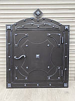 Дверцята під коптилку, камін УСИЛЕННА метал 4 мм 500х500 мм Арт-стиль