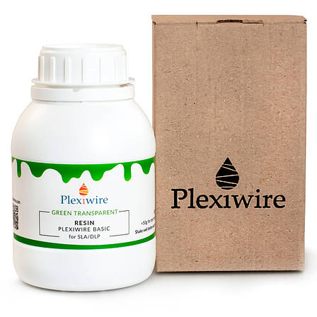 Фотополимерная смола Plexiwire resin basic 0.5 кг напівпрозорий зелений, фото 2