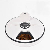 Автоматична годівниця для електронна собак і кішок Pet Elite-6, 30х7см, 6 порцій по 128мл, таймер, мелодія