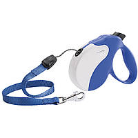 Поводок - рулетка для собак со шнуром Ferplast Amigo Cord (Ферпласт Амиго Корд) 15 x 3.6 x h 14 cм - M, Синий