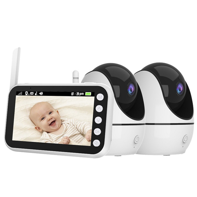 Відеоняня Baby Boom 2 в 1 HD720P, з екраном 4,3 дюйма та слотом для SD-карти.