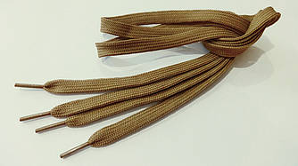 Шнурки в кросівки плоскі 100 см пісочні (10 мм)