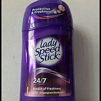 Твердий жіночий дезодорант антиперспірант Lady Speed Breath of Freshness (Леді Спід Стик) 45 г.