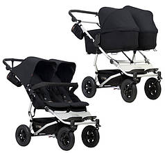 Дитяча коляска 2 в 1 для двійнят Mountain buggy Duet Black