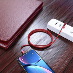 Магнітний кабель для зарядки телефону Apple Lighting 2м червоний