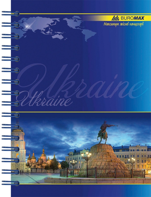 Записна книга блокнот А6 Buromax 96 арк. клітка лам.обл. BM.2422