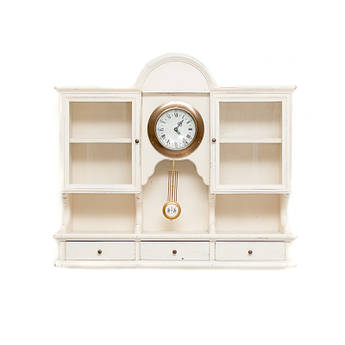 Часы с маятником белые