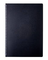 Записная книга блокнот Buromax CLASSIC A4 80 л клетка на пружине черный (BM.2446-001)