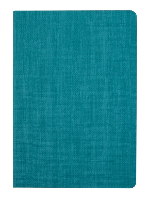 Записна книга блокнот Buromax COLOR TUNES А5 мистецтв. шкіра 96арк. лінія бірюзовий BM.295200-06