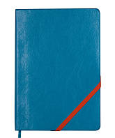 Записна книга блокнот Buromax LOLLIPOP А5 мистецтв. шкіра 96арк. чистий блакитний BM.295003-14