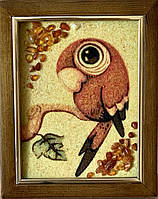 Дитяча картина з бурштину "Папуга"