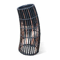 Кашпо малого размера с плетением из техноротанга в черном цвете Cyclone Skyline Design