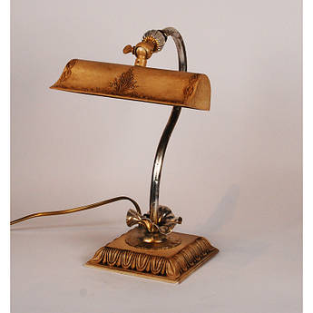 Настільна лампа маленька в золотистому кольорі