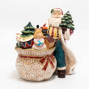 Скринька: "Санта з ялинкою і мішком"